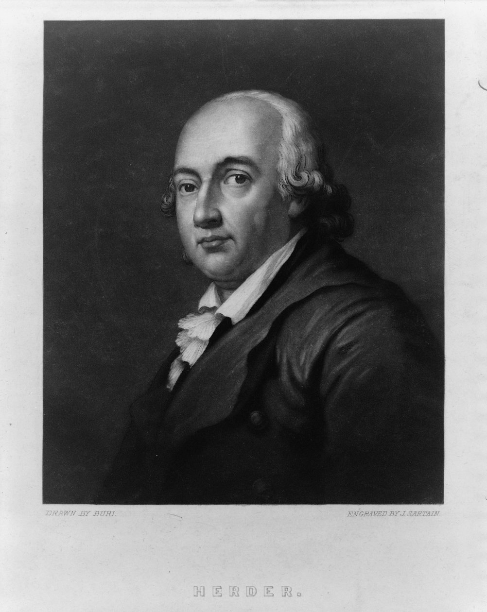 Portræt af Johann Gottfried Herder 1744-1803, mellem 1828 og 1880 af John Sartain