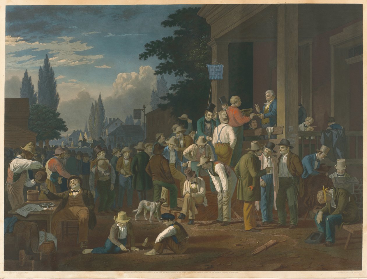 Amtsvalget af John Sartain after George Caleb Bingham