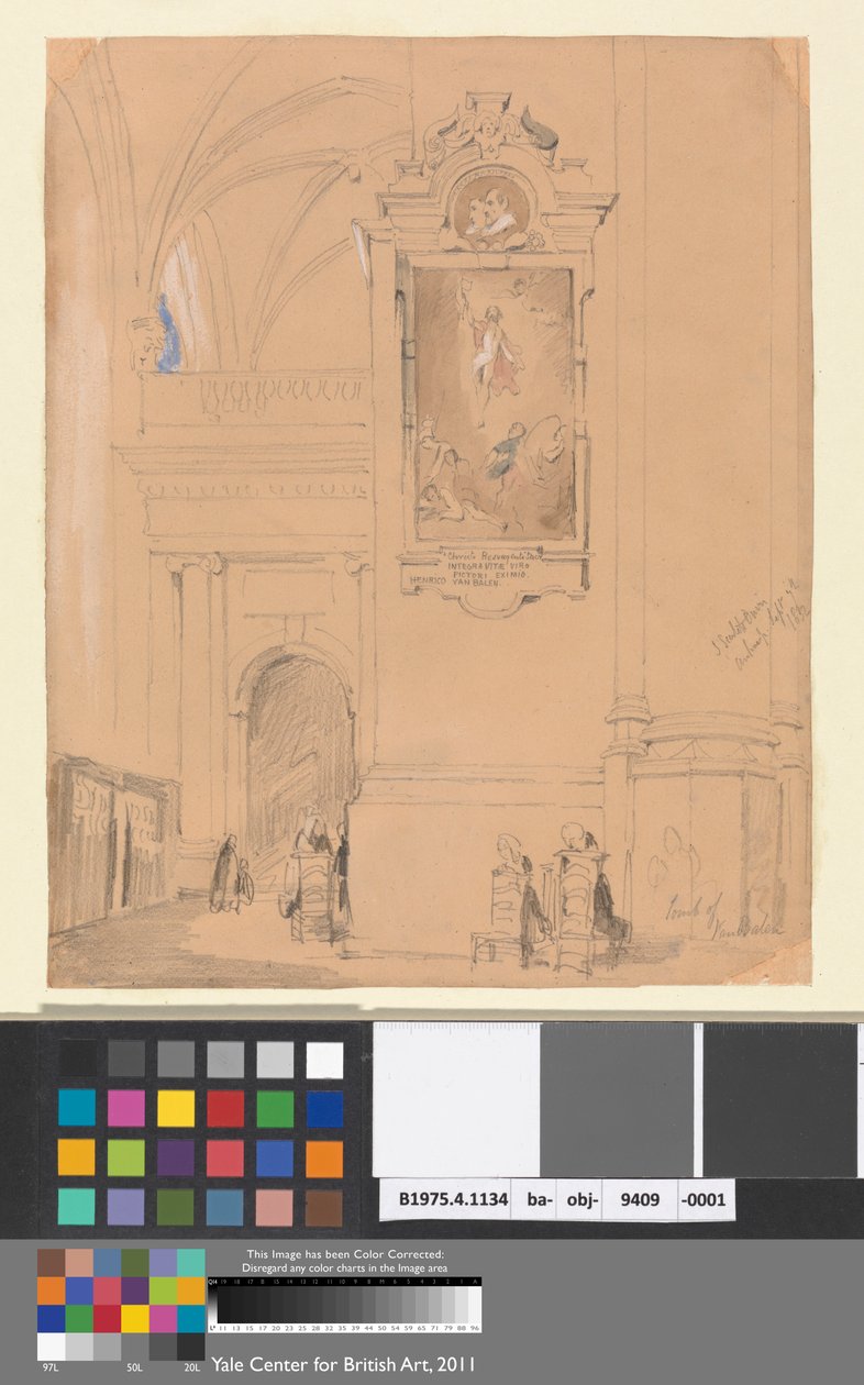 Van Balens grav, Antwerpen, 7. september 1832 af John Scarlett Davis