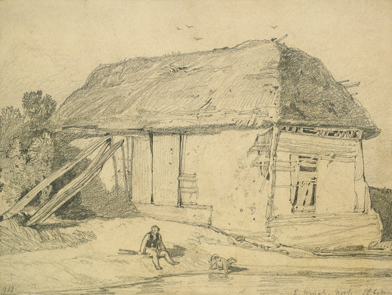 A Lad at East Winch, Norfolk (blyant på kort) af John Sell Cotman