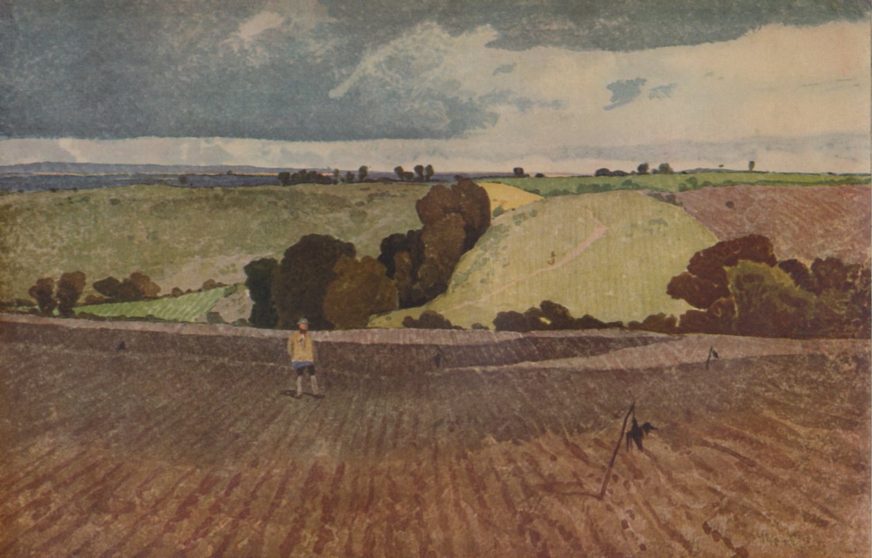 En pløjet mark, 1923 af John Sell Cotman