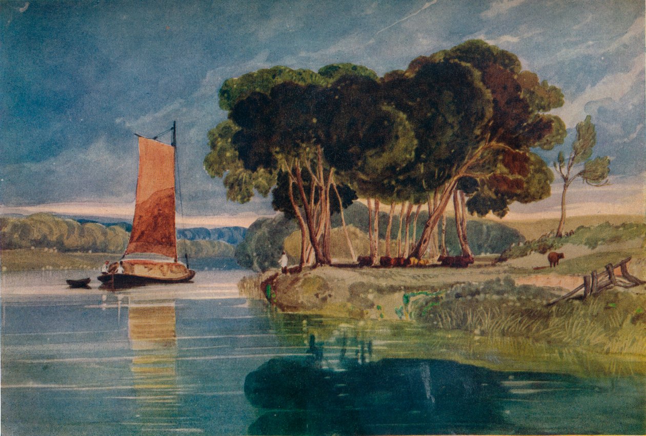 A River Scene, c1800-1842, 1924 af John Sell Cotman
