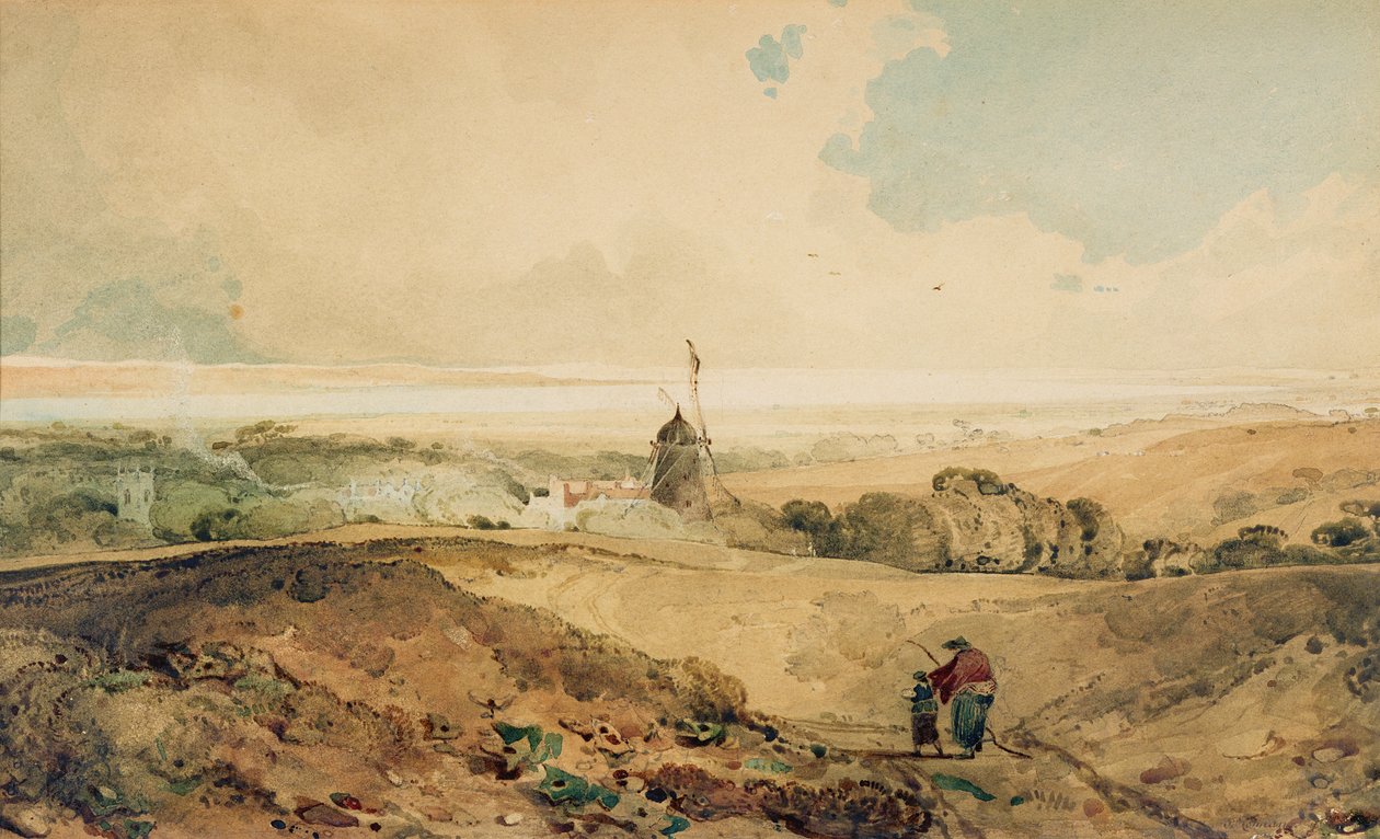 Udsigt fra Welton, Yorkshire af John Sell Cotman