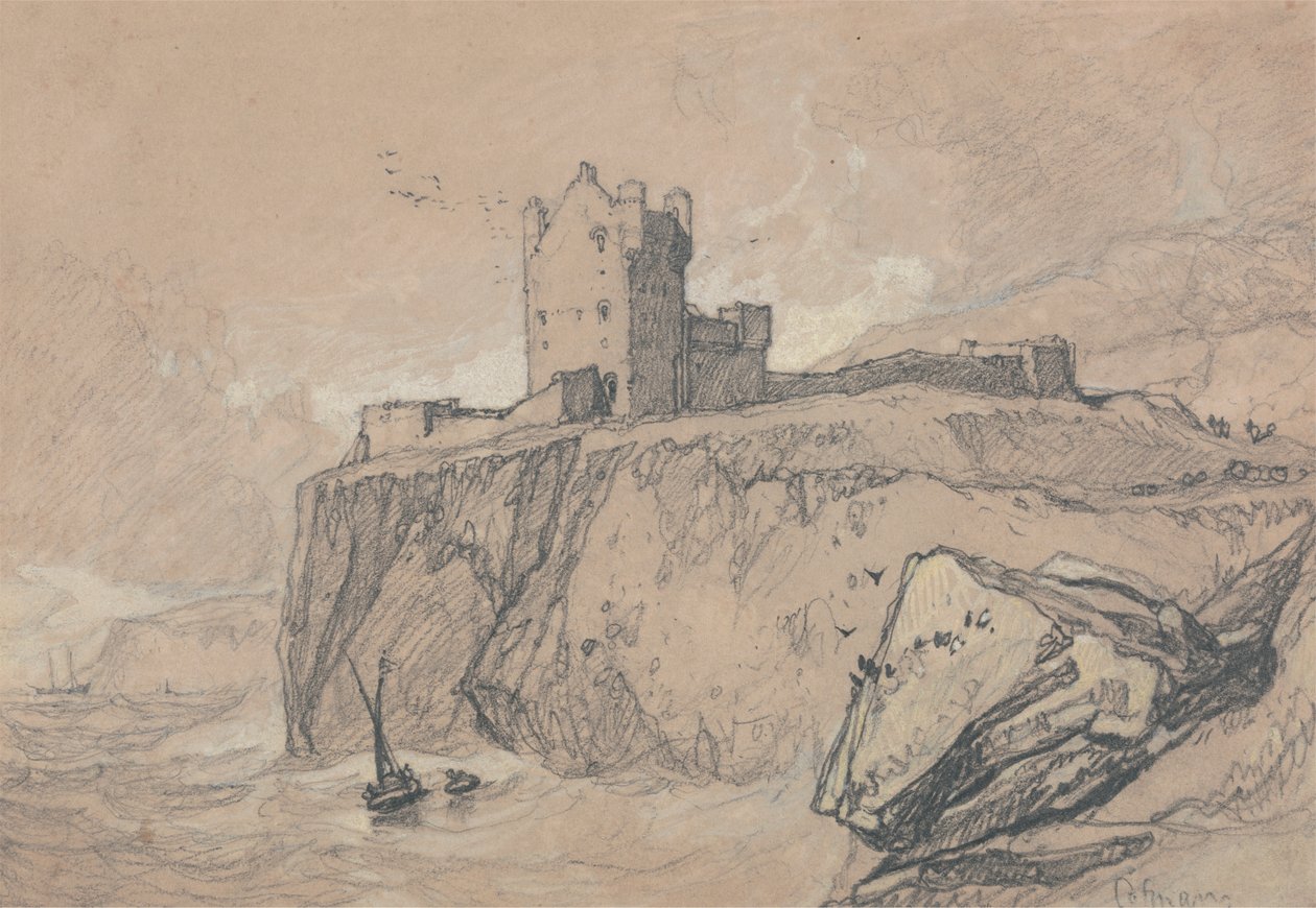 Bamburgh Castle, Northumberland af John Sell Cotman