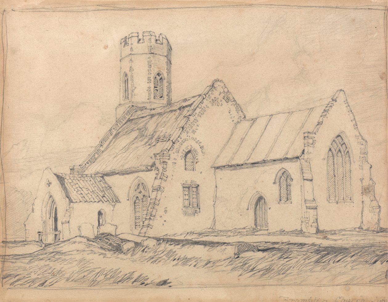 Brampton Church, Norfolk, fra det sydøstlige af John Sell Cotman