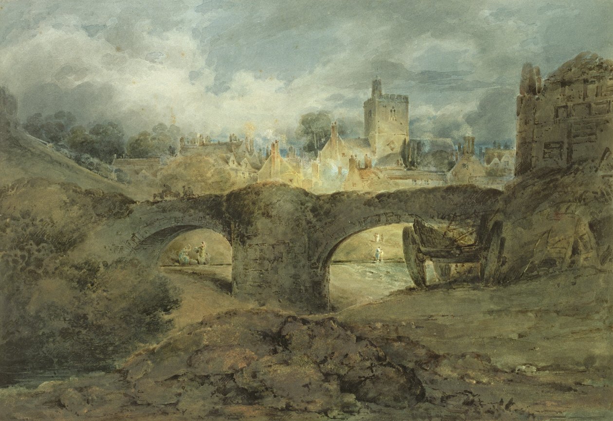 Brecknock, ca. 1801 (wc med gummi arabicum på papir) af John Sell Cotman