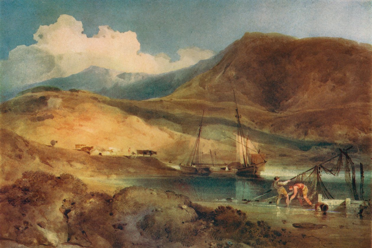Cader Idris, fra Barmouth Sands, c1800-tallet af John Sell Cotman