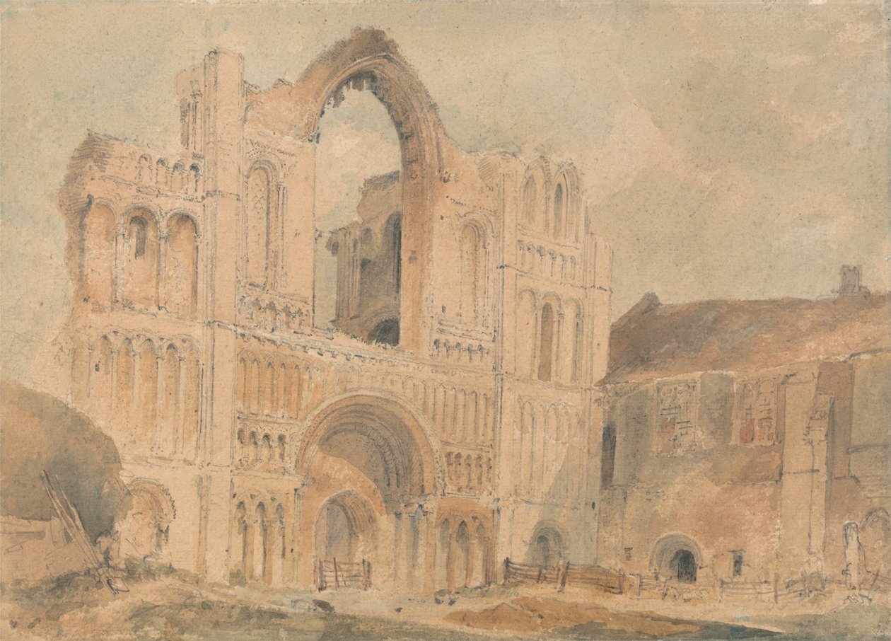 Castle Acre Priory, Norfolk, West Front af John Sell Cotman