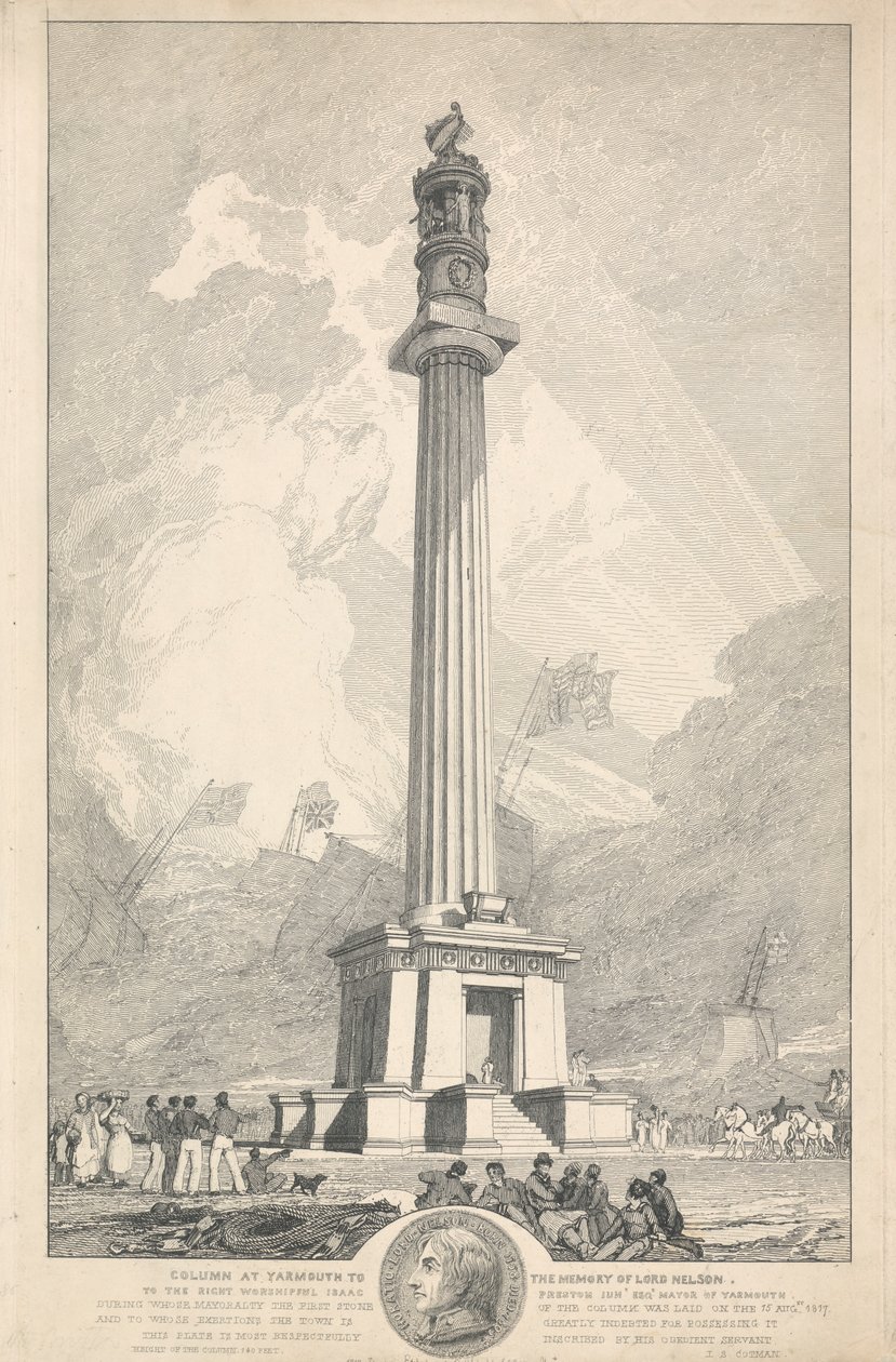 Kolonne i Yarmouth til minde om Lord Nelson af John Sell Cotman