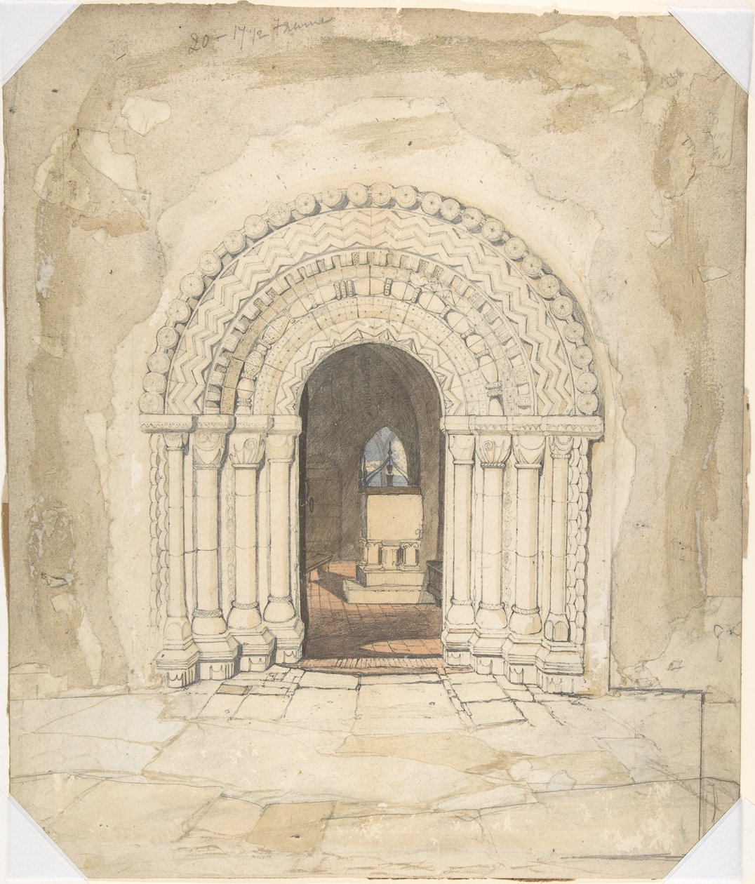 Døråbning, Heckingham Kirke af John Sell Cotman