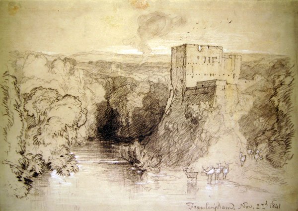 Framlingham: slottet og floden af John Sell Cotman