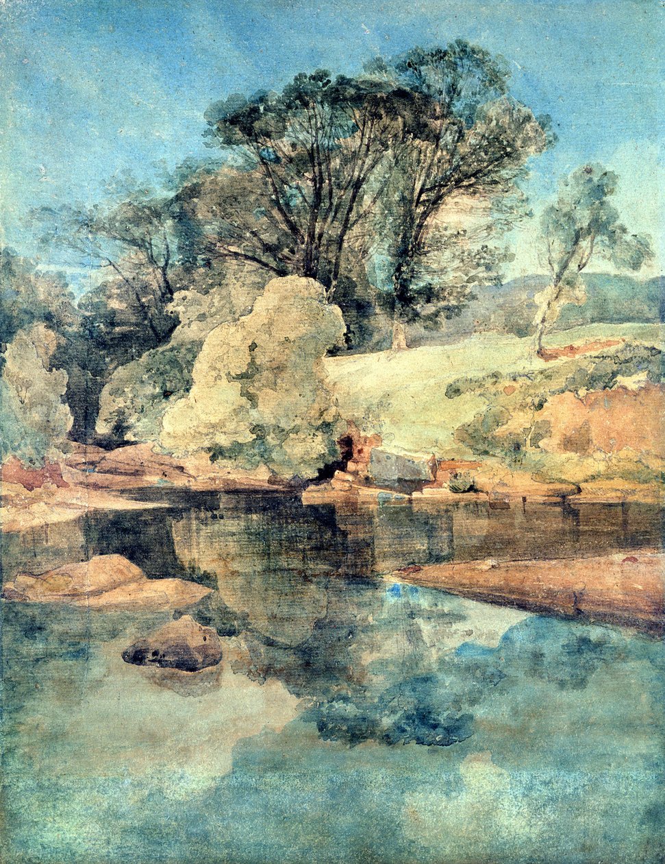 Hell Cauldron (pen & blæk og akvarel på papir) af John Sell Cotman