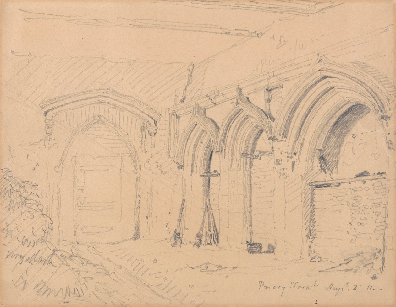 Interiør af ruinerne af Yarmouth Priory af John Sell Cotman