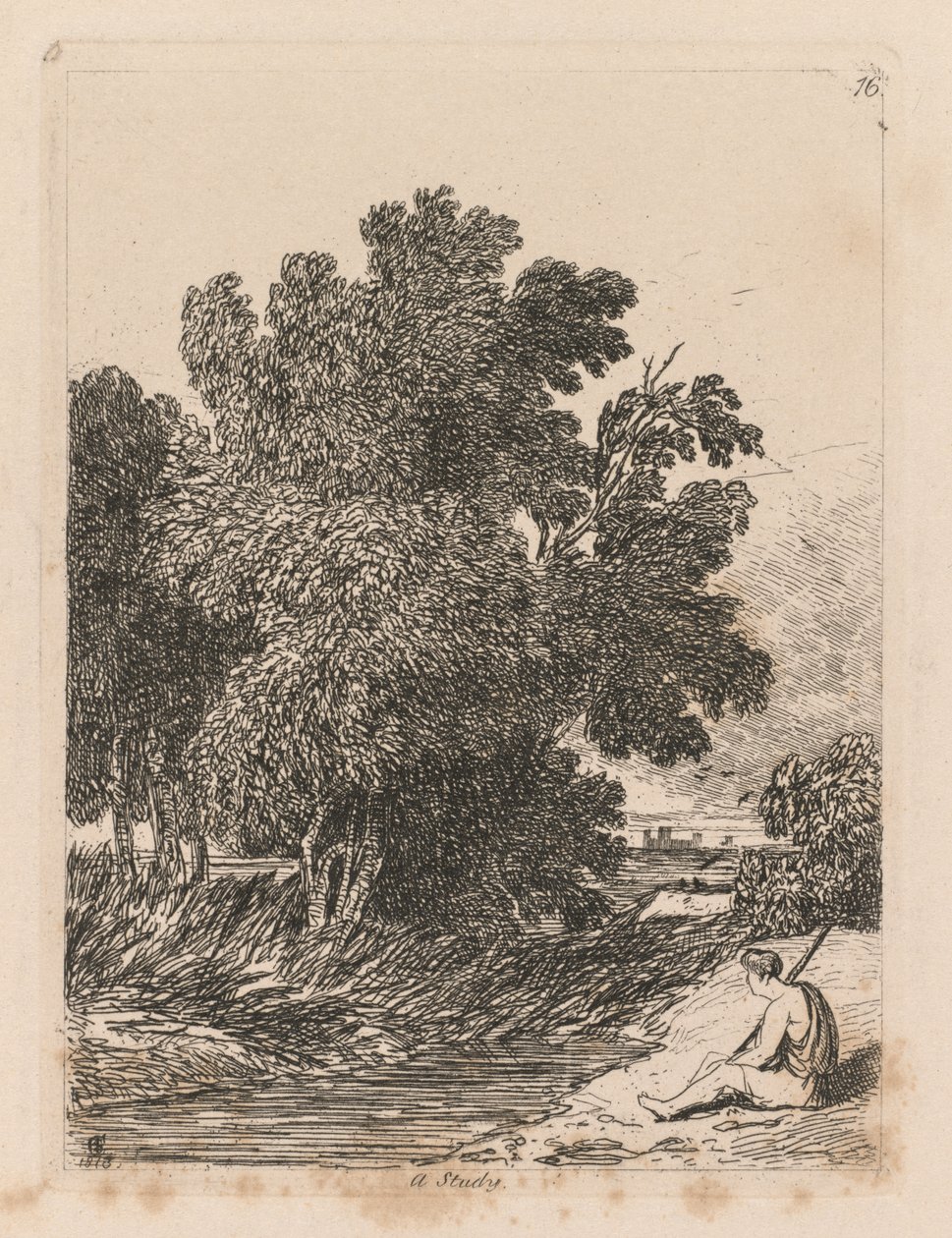 Studiebog: Plade 16, A Study, 1838 af John Sell Cotman