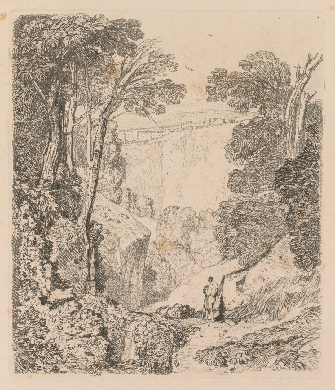 Liber Studiorum: Plade 2, View of Clifton, 1838 af John Sell Cotman