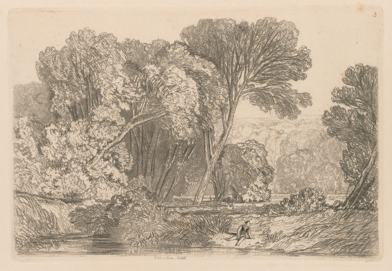 Liber Studiorum: Plade 5, Walsingham, Norfolk, 1838 af John Sell Cotman
