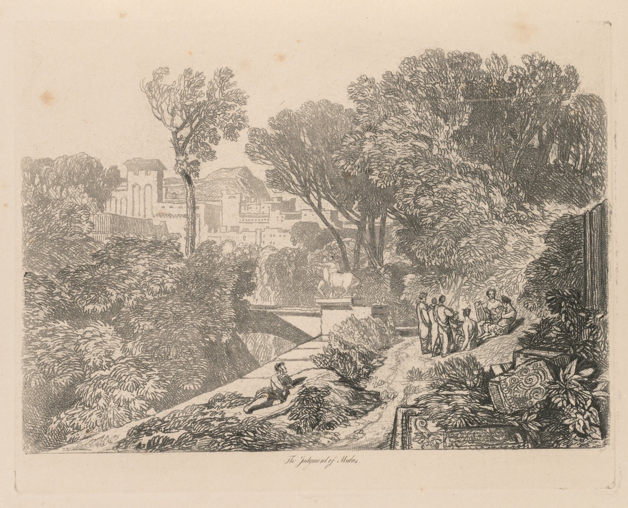 Liber Studiorum: Plade 6, The Judgment of Midas af John Sell Cotman