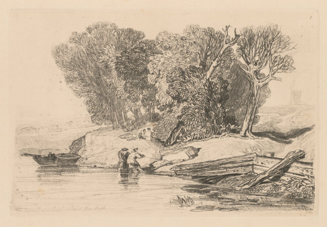 Studiebog: Plade 7, Postwick Grove, Norfolk af John Sell Cotman