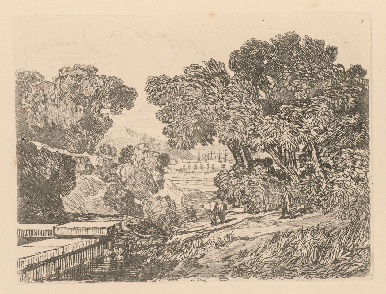 Studiebog: Plade 9, A Study, 1838 af John Sell Cotman