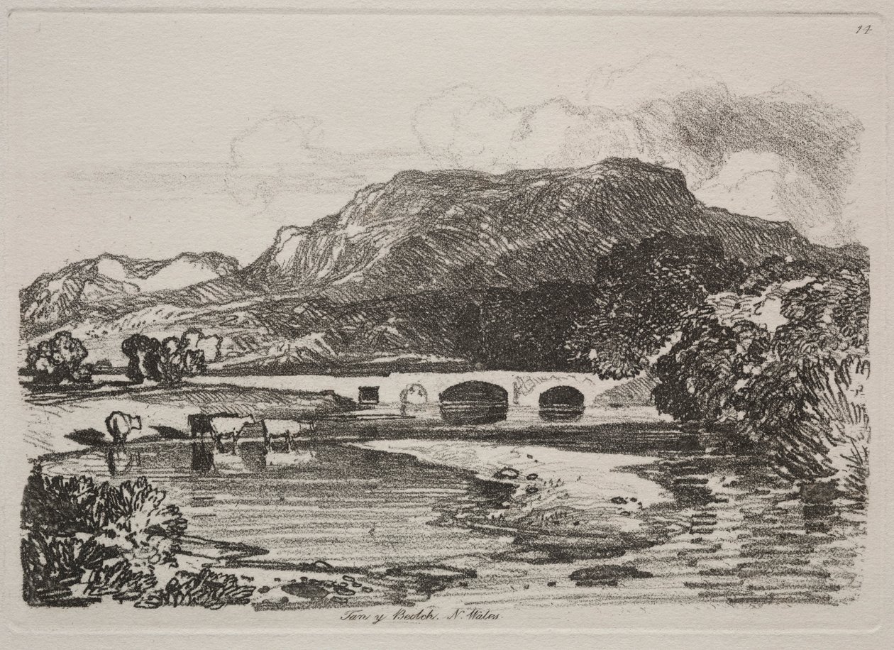 Studiebog: Tan y Beolch, North Wales, 1838 af John Sell Cotman