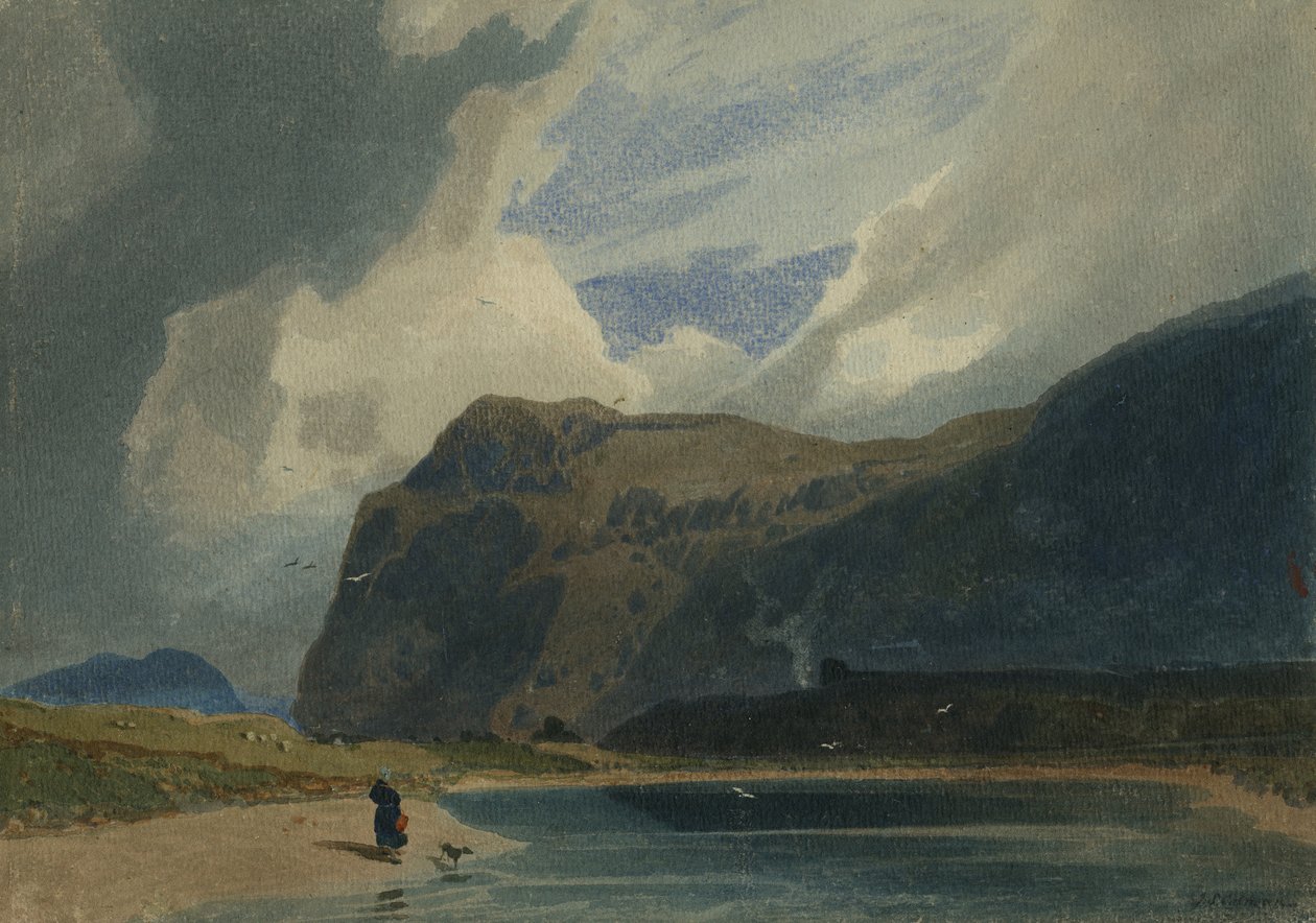 Bjergscene i Wales, 1810 (wc-papir) af John Sell Cotman