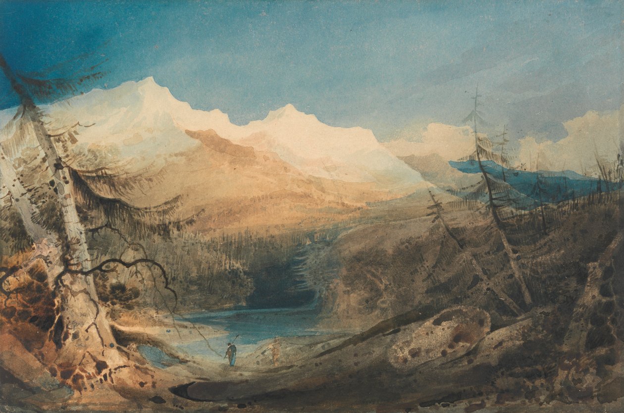 Bjerglandskab, North Wales af John Sell Cotman