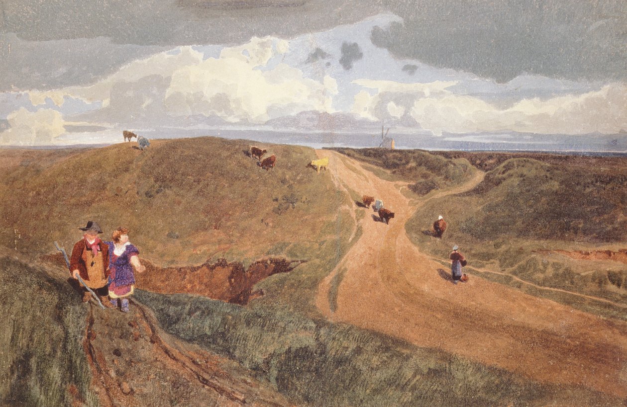 Mousehold Heath, Norwich, ca. 1810 (blyant, wc på papir) af John Sell Cotman