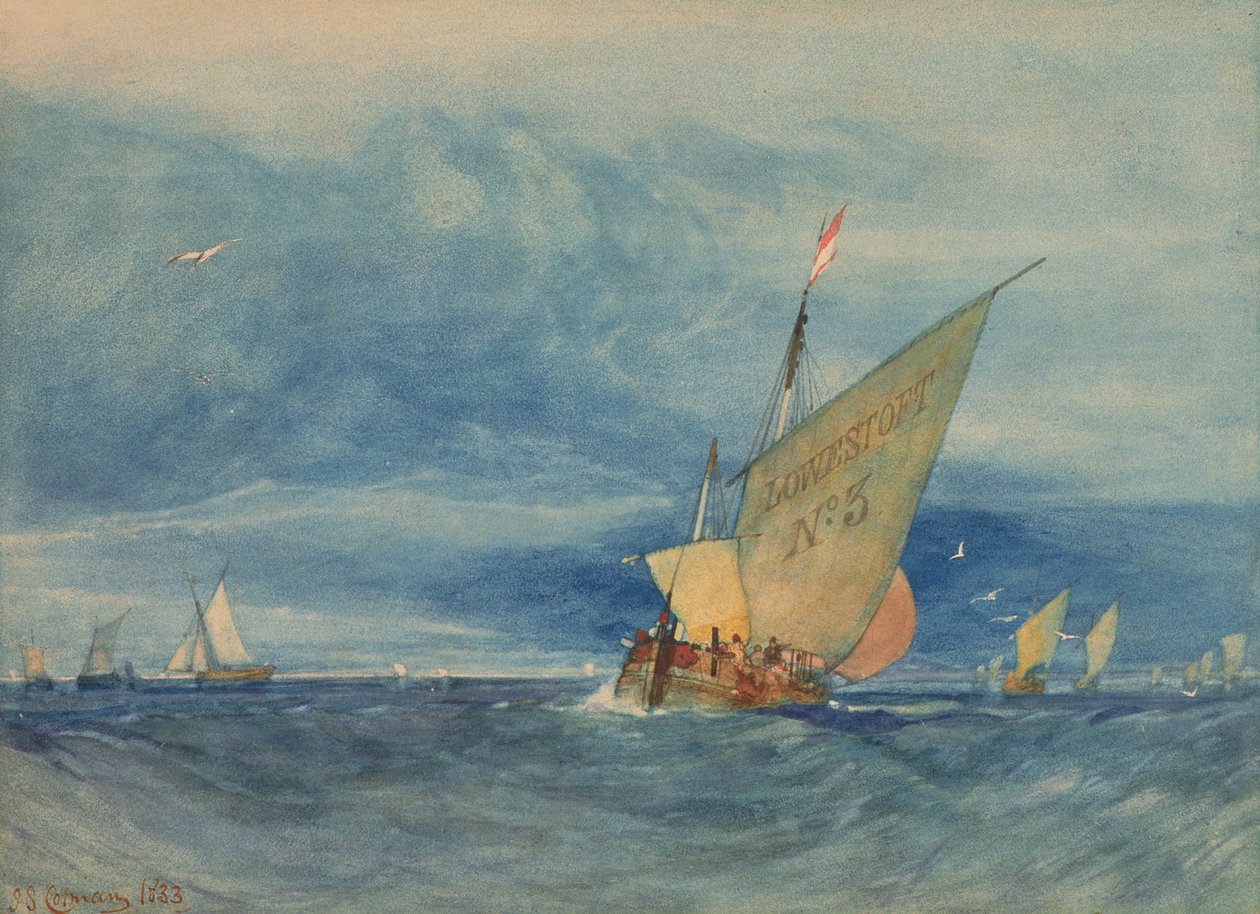 Off Lowestoft: Frisk brise af John Sell Cotman