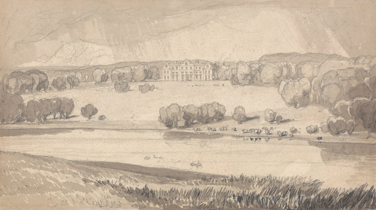 Raynham Hall, Norfolk af John Sell Cotman