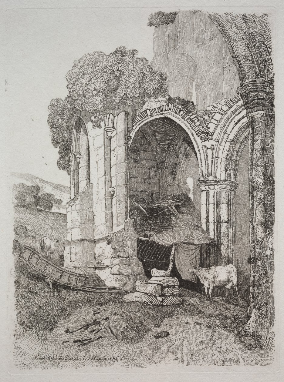 Rievaulx Abbey, Yorkshire af John Sell Cotman