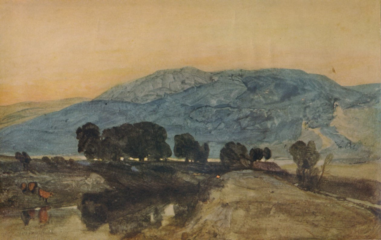 Klippelandskab, solnedgang, 1923 af John Sell Cotman