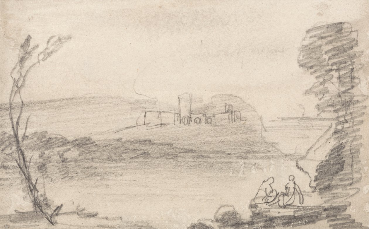 Ruin på en sø, på samme måde som Richard Wilson af John Sell Cotman