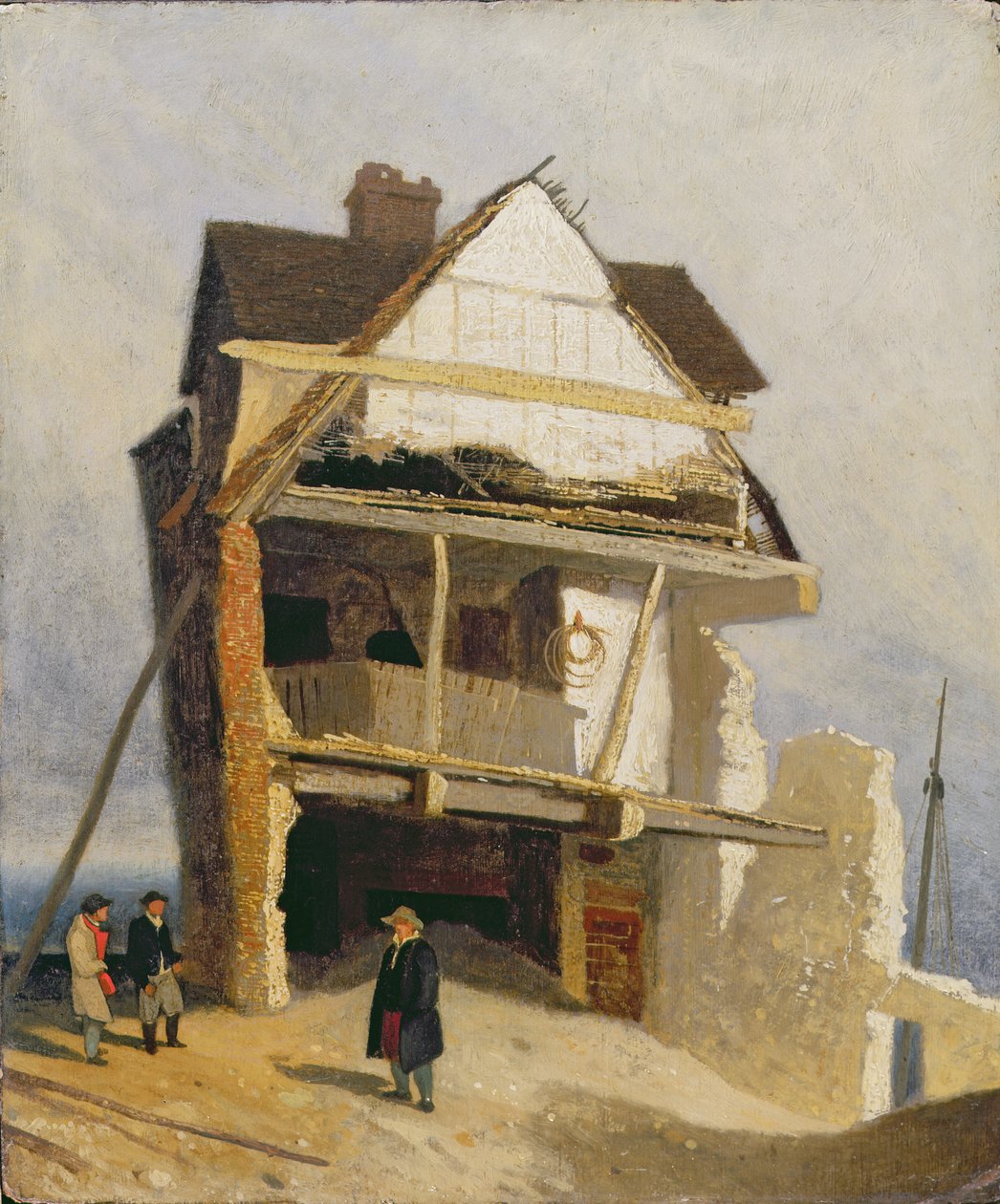 Ruined House, ca. 1807-10 (olie på mølleplade monteret på panel) af John Sell Cotman
