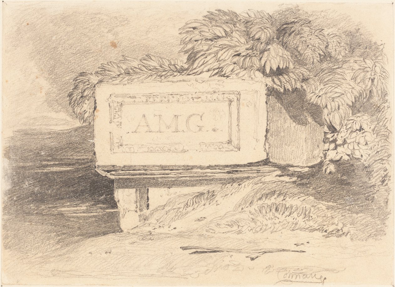 Ruineret grav påskrevet "A.M.G." af John Sell Cotman