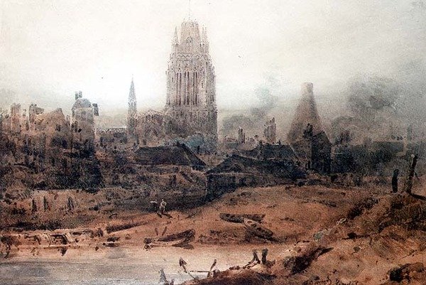 St. Mary Redcliffe, Bristol af John Sell Cotman