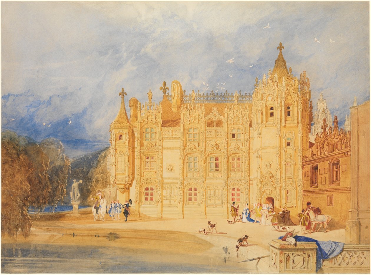 Abbedboligen, Saint-Ouen-klosteret, Rouen af John Sell Cotman