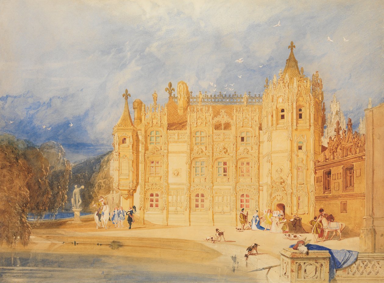 Abbatial House, Abbey of St. Ouen, Rouen, 1824-31. af John Sell Cotman