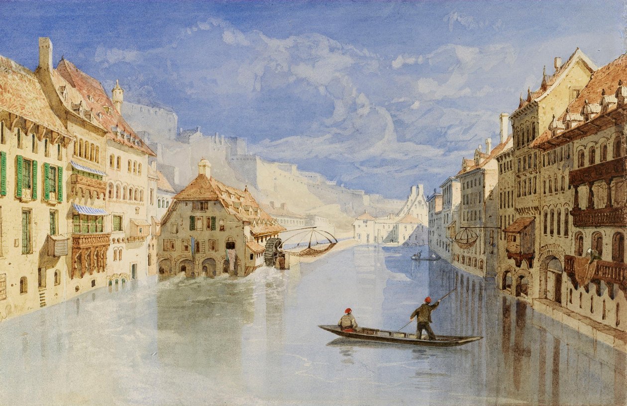 Citadellet over Namur, Belgien, set fra floden Sambre af John Sell Cotman