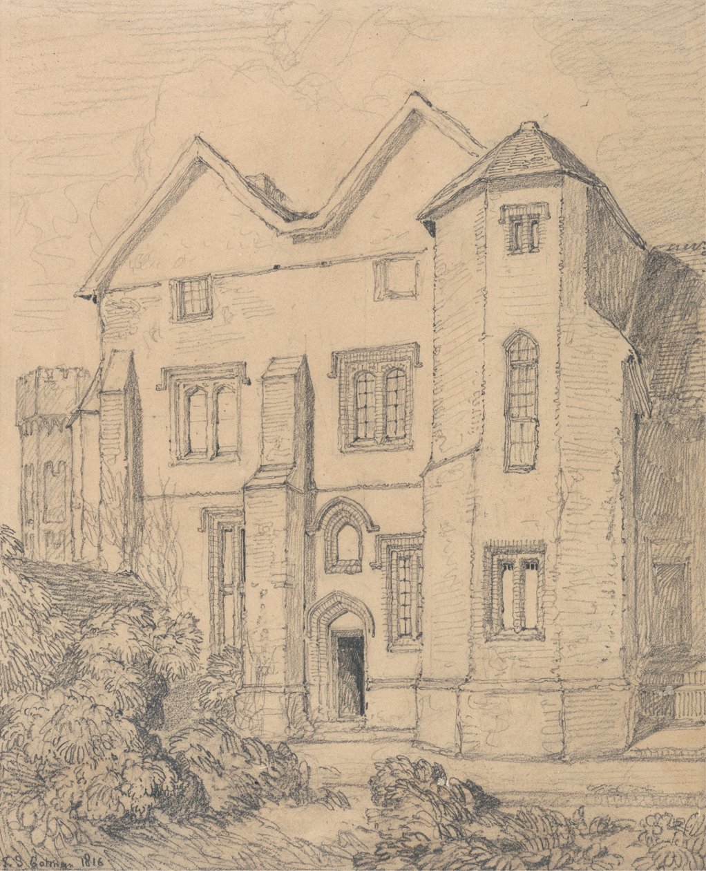 Upwell Rectory, Norfolk af John Sell Cotman