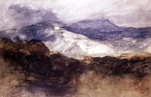 Welsh Mountains (akvarel på papir) af John Sell Cotman