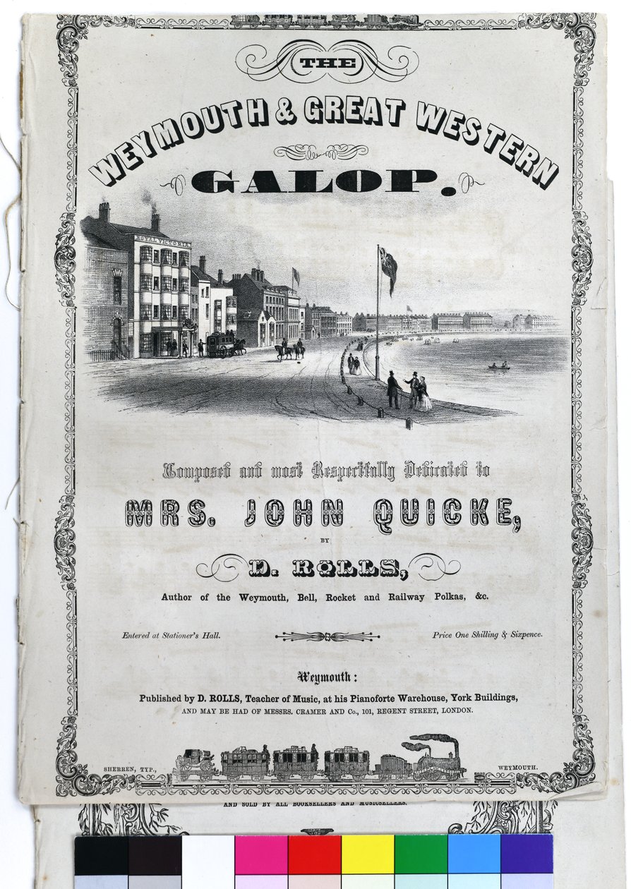 Weymouth and Great Western Galop, ca. 1870 (litografi på papir) af John Sherren