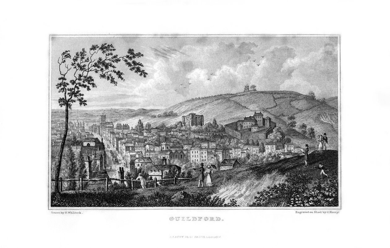 Guildford, Surrey, 1829. af John Shury