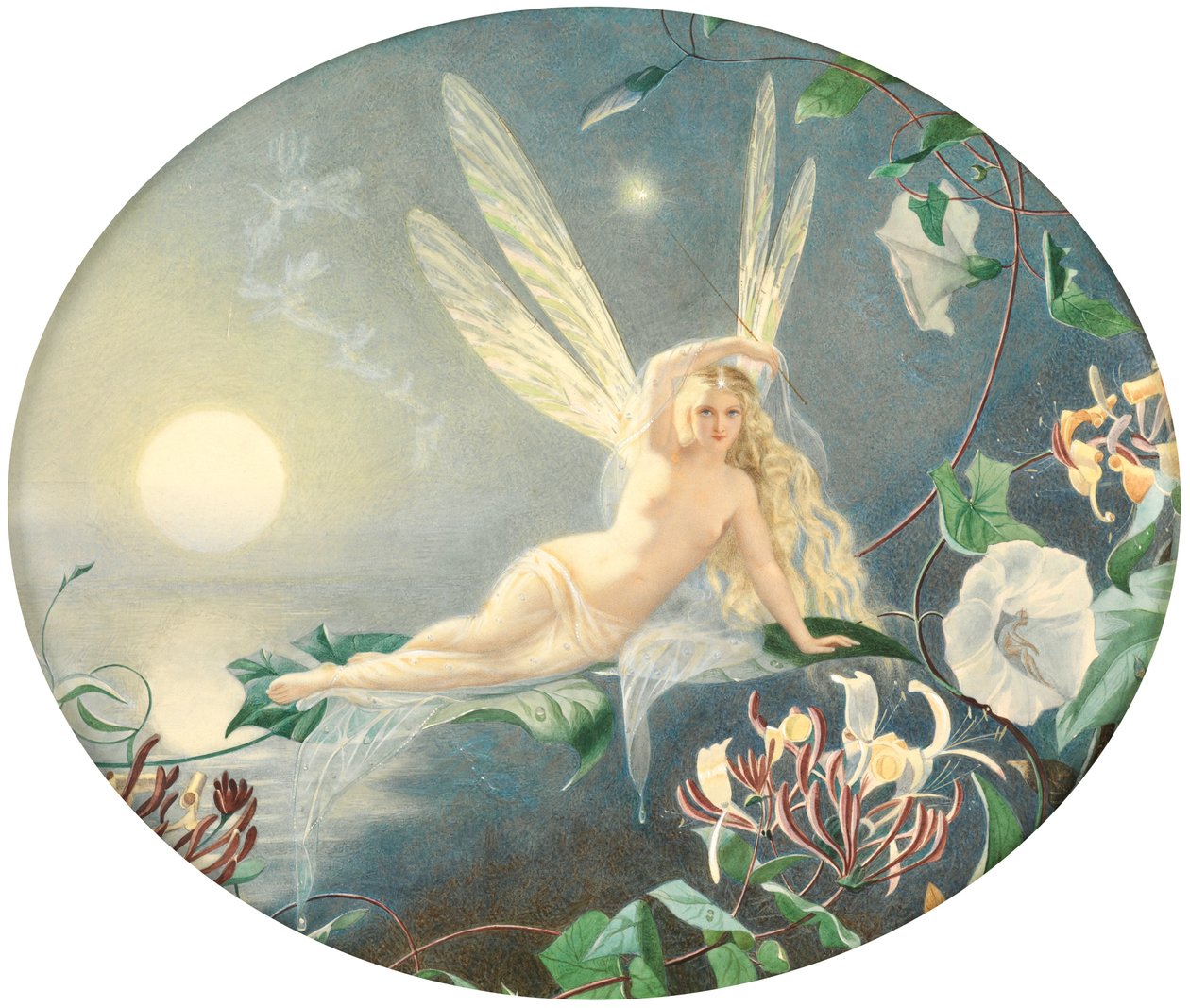 Fe hviler på et blad, ca. 1860 af John Simmons