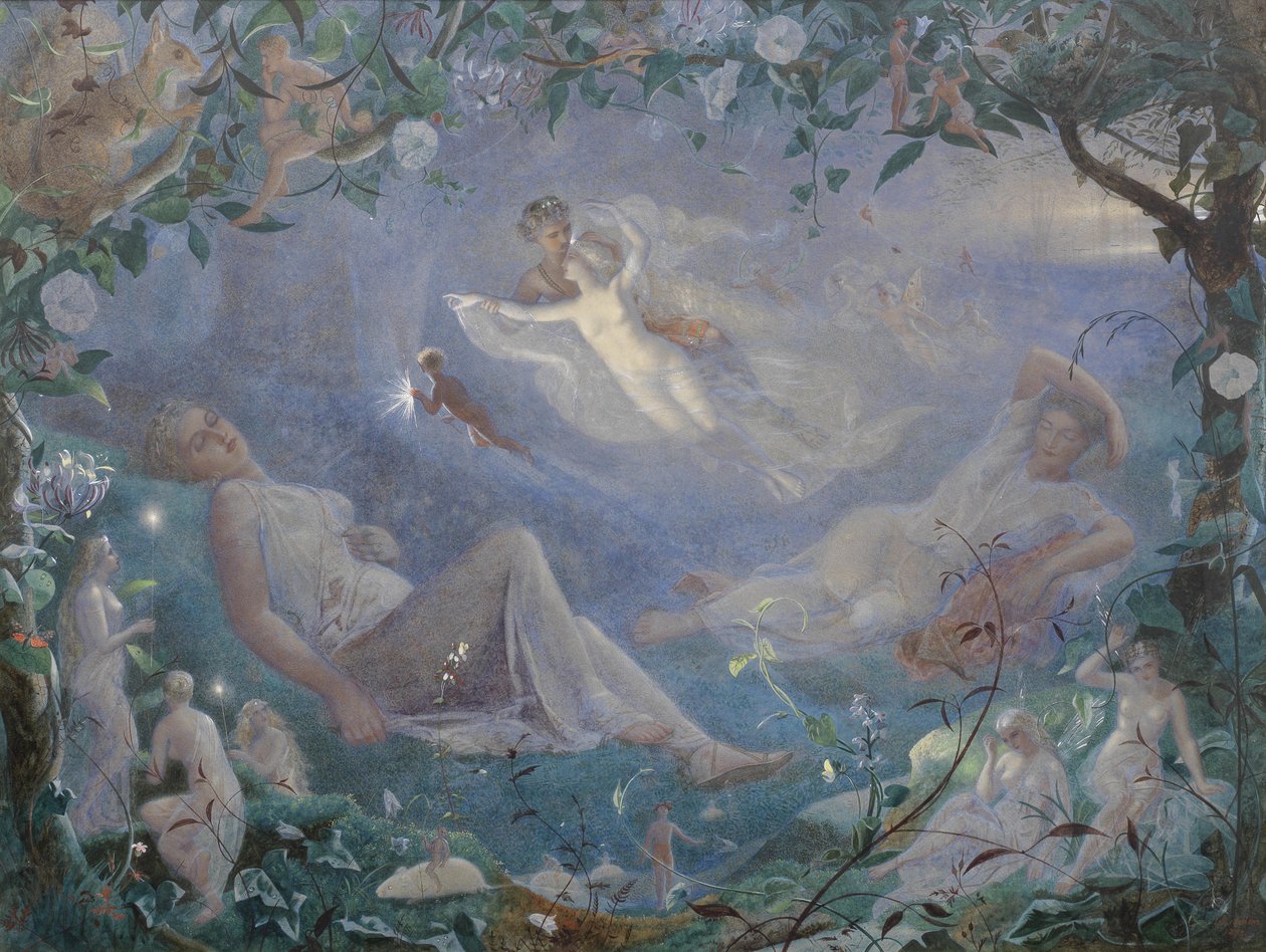 Scene fra En skærsommernatsdrøm, 1873. af John Simmons