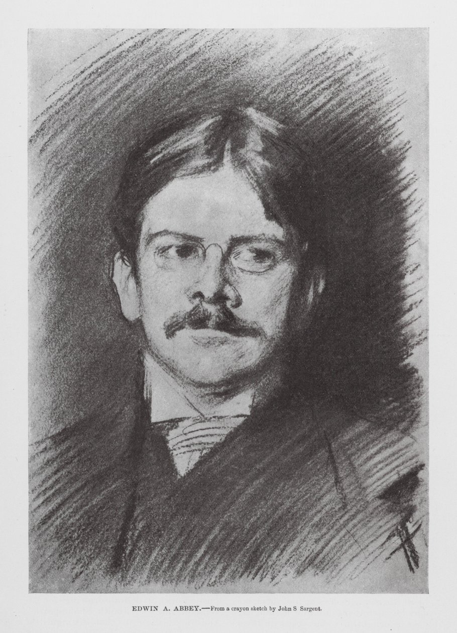 Edwin A Abbey (kobberstik) af John Singer (after) Sargent