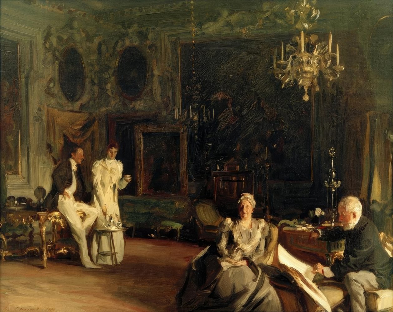 Et interiør i Venedig af John Singer Sargent