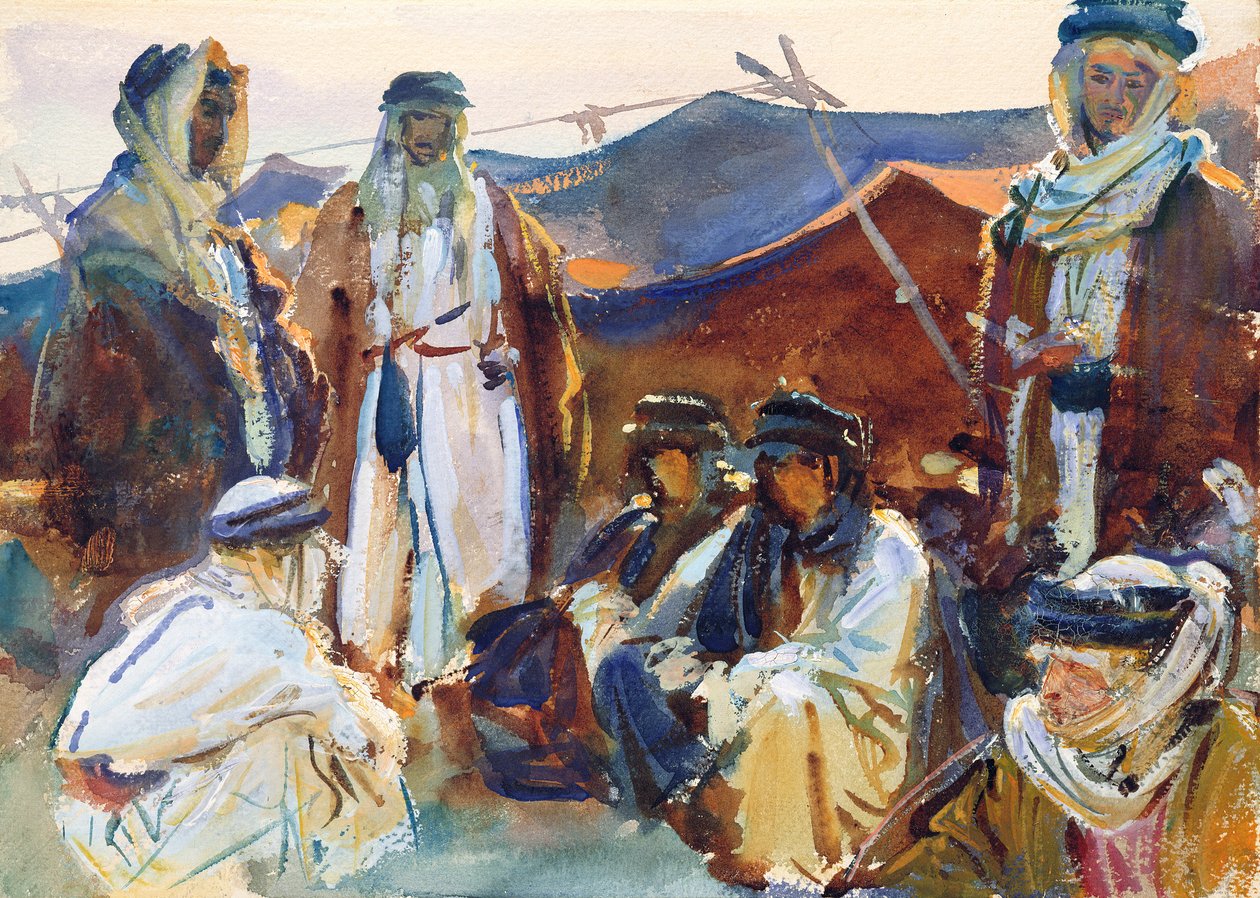 Beduinlejr, 1905-06 (wc på papir) af John Singer Sargent