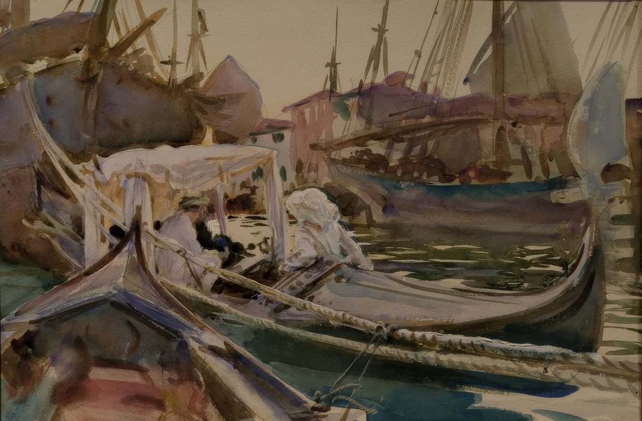 Mens du tegner på Giudecca af John Singer Sargent
