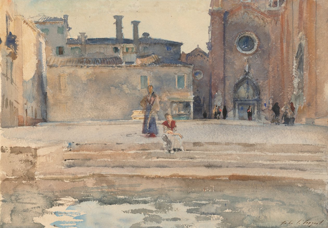 Campo dei Frari, Venedig, ca. 1880. af John Singer Sargent