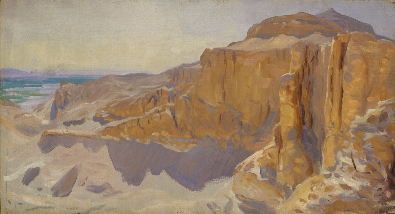 Klipper ved Deir el Bahri, Egypten, 1890-91 af John Singer Sargent